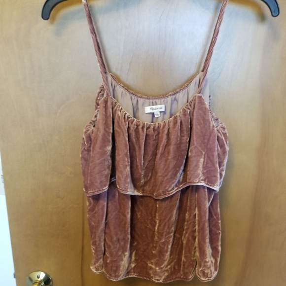 Crushed velvet babydoll Madewell tank - Picture 4 of 4